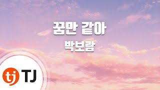 [TJ노래방] 꿈만같아 - 박보람(Boram Park) / TJ Karaoke