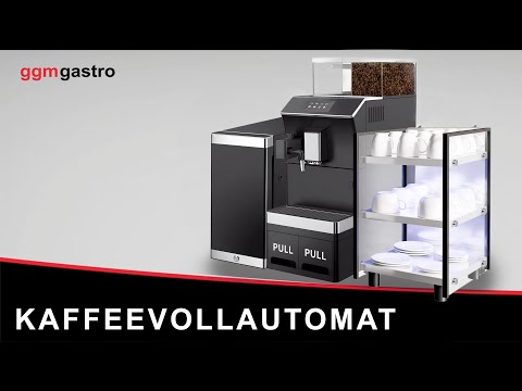 Kaffeevollautomat - 1,3 kW - 5 Zoll Touchscreen - inkl. Tassenwärmer & Milchkühlschrank - GGM Gastro