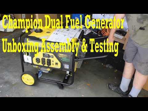 Champion Dual Fuel Generator Unboxing, Assembly & Testing #unboxing #unboxingvideo #generator