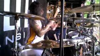 Alex Lopez with Suicide Silence at Vans Warped Tour 2010 - part 1