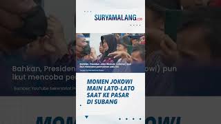 Momen Presiden Jokowi Coba Permainan Lato-Lato saat Kunjungi Pasar di Subang Jawa Barat