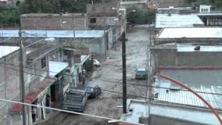 preview picture of video 'Inundación en Jacona Michoacán Mexico 9 de Agosto de 2010 parte 1'