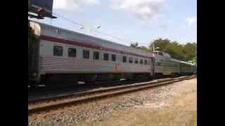 preview picture of video 'Private cars on Amtrak 365 - East Lansing MI - August 8 2012'