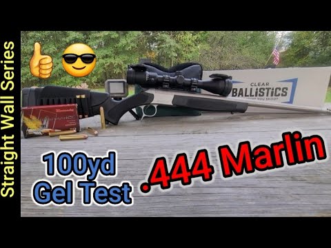 Straight Wall Hunting Cartridge Series: 444 Marlin 100yd GEL TEST Hornady Superformance 265gr