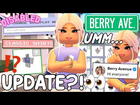NAMES DISABLED & CLOTHING NOT WORKING IN BERRY AVENUE?! Theories, What's Happening...
