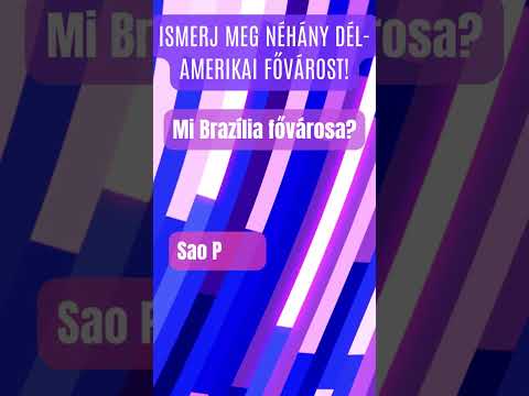 52. Kvízkérdések Varázsa: Képben vagy Dél-Amerikával? 🌟 #kviz