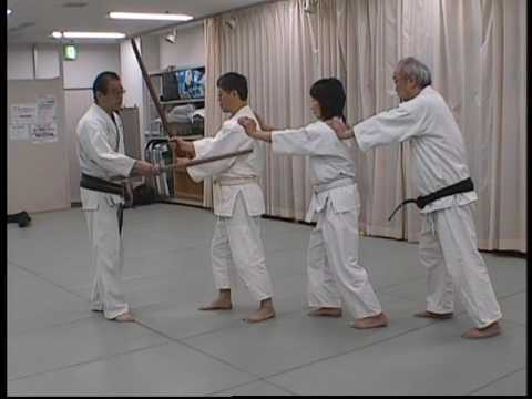 信武剛柔術　剣による３人合気崩し