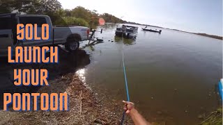 Solo Launching A Pontoon or Boat Easy
