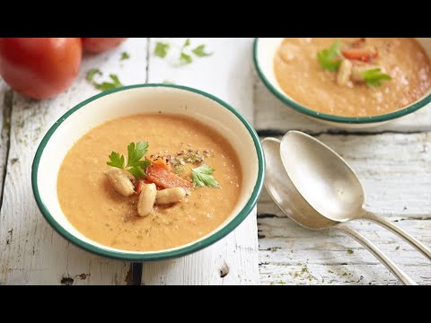 Crema de alubias con tomate y pimientos - Recetas Litoral