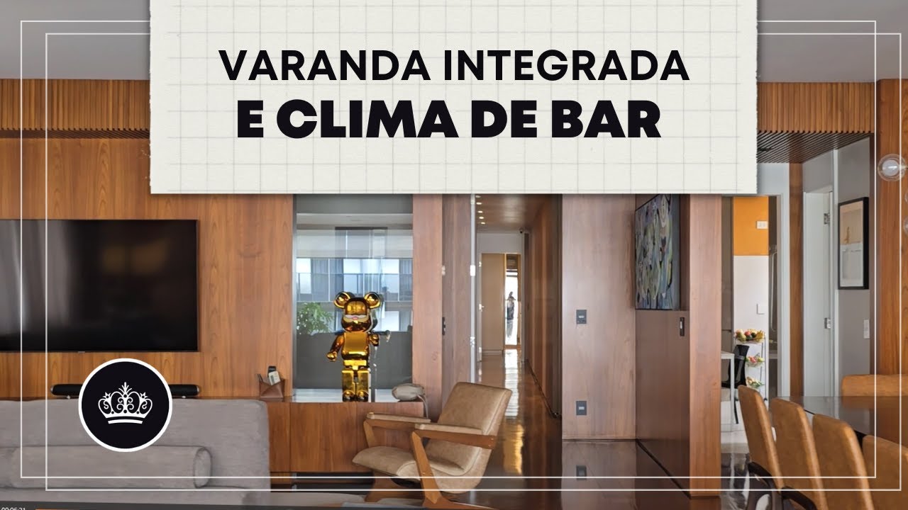 Apartamento une o CONFORTO DIÁRIO ao CLIMA DE BAR