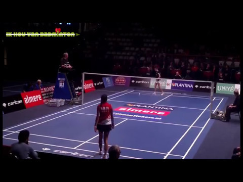 CNK badminton 2014: Finale damesenkel Soraya de Visch Eijbergen tegen Gayle Mahulette