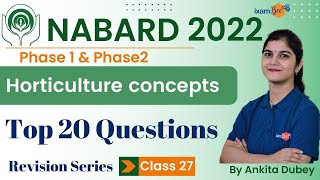 Download Lagu NABARD 2022 | Horticulture concepts | 20 Most Important Horticulture MCQs | By Ankita Dubey Thumbnail