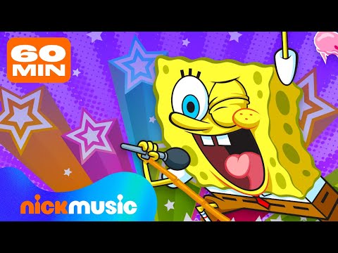 Every SpongeBob Song Ever! 🧽🎤 60 Minutes | Nick Music