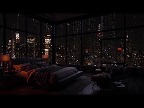 A Quiet, Peaceful Rainy Night In Ny City 💧 The Gentle Sound Of Rain, The Loneliness Of A Rainy Night