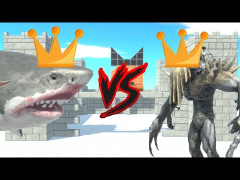 KING MEGALODON + AQUATICS VS KING SCOURGE + INFERNALS   ANIMLA REVOLT BATTLE SIMULATOR