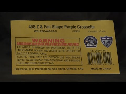 WPL20CA-49-03-C 49s Z fan Shape Purple Crossette by Wizard