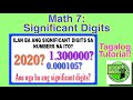 Math 7: Significant Digits