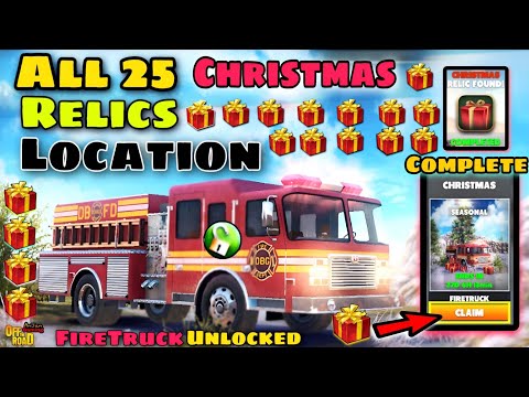 Off The Road All 25 Christmas 🎁 Relics Locations🔥|| Unlocked Otr V.1.15.3 New Firetruck For Free😍