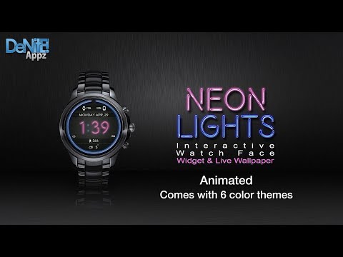 Neon Lights HD Watch Face Video