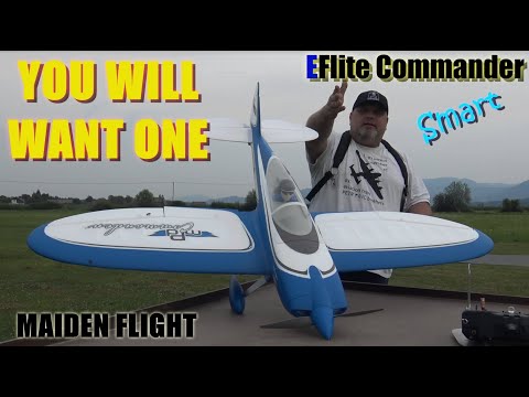 EFlite COMMANDER mPd V2 1.4m 4S 3S power BNF Basic with AS3X and SAFE Select Maiden flight