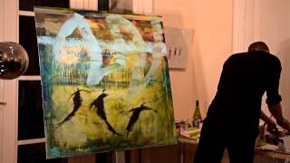 Trio Jazz & Peinture - Performance de Raphael Demarteau à la Villa Sauvage