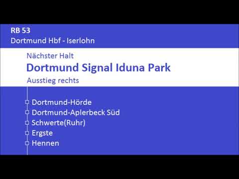 [DB Regio NRW] Ansagen RB53 Dortmund Hbf - Iserlohn