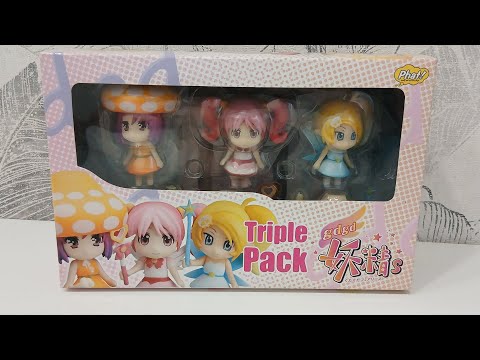 Gdgd Fairies triple pack figure umboxing