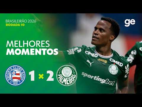 Gols e lances de Bahia x Palmeiras