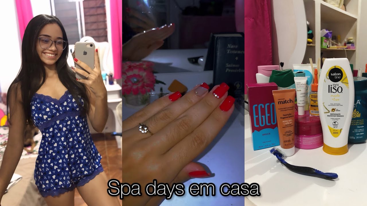 Spa Days em casa | Cabelo, sobrancelha, unhas, rotina de autocuidado 💆🏻‍♀️💅