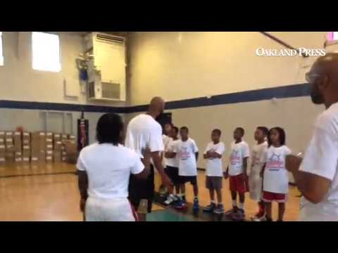 Kids in action at Village Basketball Camp at Michigan School for the Arts #villagecamp