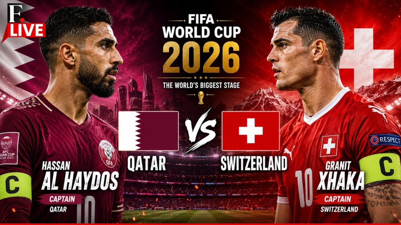 Qatar vs Switzerland LIVE | FIFA World Cup 2026 | Hassan Al Haydos vs Granit Xhaka