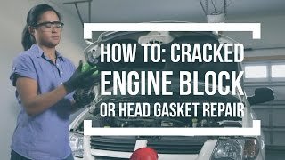 How to repair a cracked engine block or head gasket with K&W FIBERLOCK