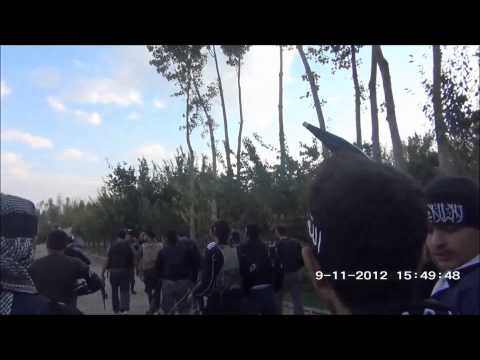 توجه عناصر كتيبة الناصر صلاح الدين لاقتحام كتيبة بالا في الغوطة الشرقية في ريف دمشق