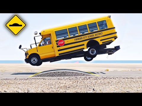 Speedbumps vs Cars at MAX Speed — YOU Won’t Believe the Damage! #beamngdrive