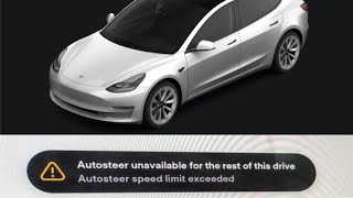 Fix: Autosteer unavailable for the rest of this drive (Tesla Model 3)