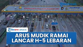 Pantauan Udara Arus Mudik di Gerbang Tol Kalikangkung, Lebih dari 33 Ribu Kendaraan Masuk Semarang