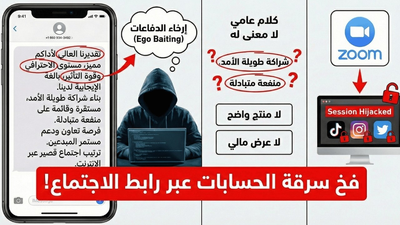 ثغرة الغرور اختراق الدوبامين | تحليل رسائل الاحتيال.