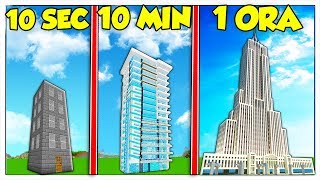 GRATTACIELO DA 10 SECONDI CONTRO 10 MINUTI VS 1 ORA! - Minecraft ITA