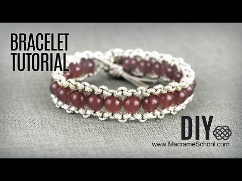 Macramé Double Wave Bracelet Beautiful Blue Danube by Strauss