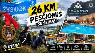 26 KM SU ŠEIMA! Lietus, žygis ir poilsis Anykščiuose 🥾🌧️
