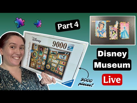 Building a 9000 piece puzzle LIVE! Disney Museum by Ravensburger - part 4