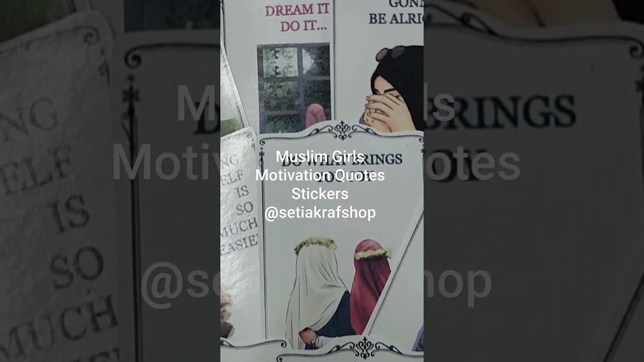 Muslim Girls Motivation Quotes Stickers