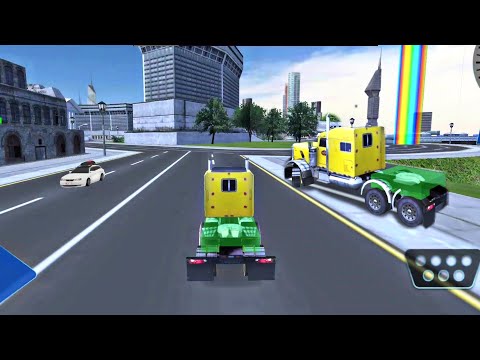US Police Multi Level Car Transporter Truck 2021 - Best 3D City Car Parking - Android gameplay #5