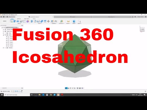 Fusion 360 - Simple way to do Icosahedron (D20) and my solution to Invusion CAD Challenge #002