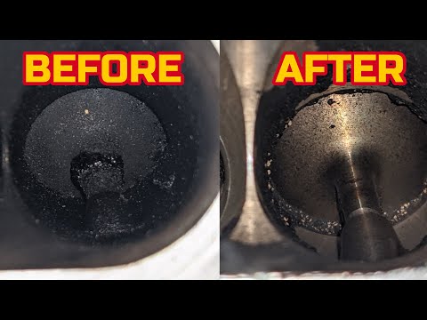 How to CLEAN FERRARI 458 INTAKE VALVES using CRUSHED WALNUT BLASTING