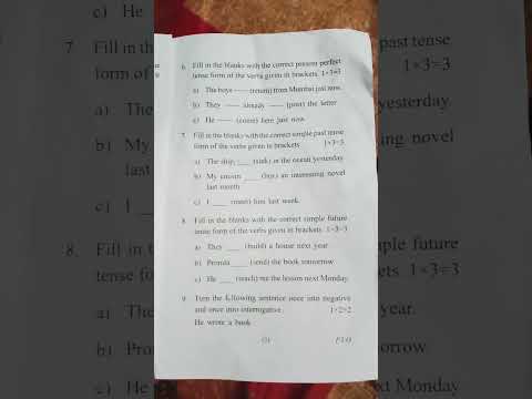 Class 5 ।। Annual examination  paper of English 2023 ।। #shorts