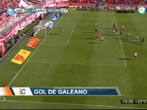 Gol de Leonel Galeano Independiente 1 Argentinos 0. Torneo Final 2013 Infobae.com)