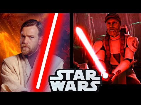 The Only Time Obi-Wan Used a RED LIGHTSABER in CANON!! - Star Wars Explained