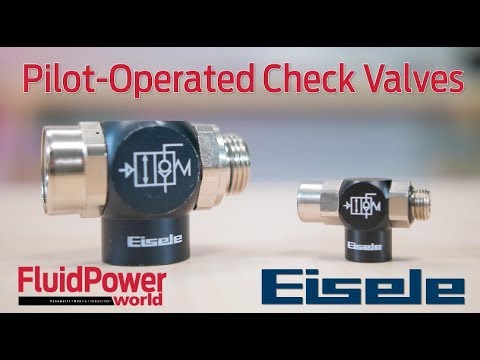 Pilot-operated check valves ensure safe pneumatic cylinder h...