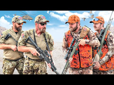 US ARMY vs. HUNTERS - Who's The Deadliest Shot?